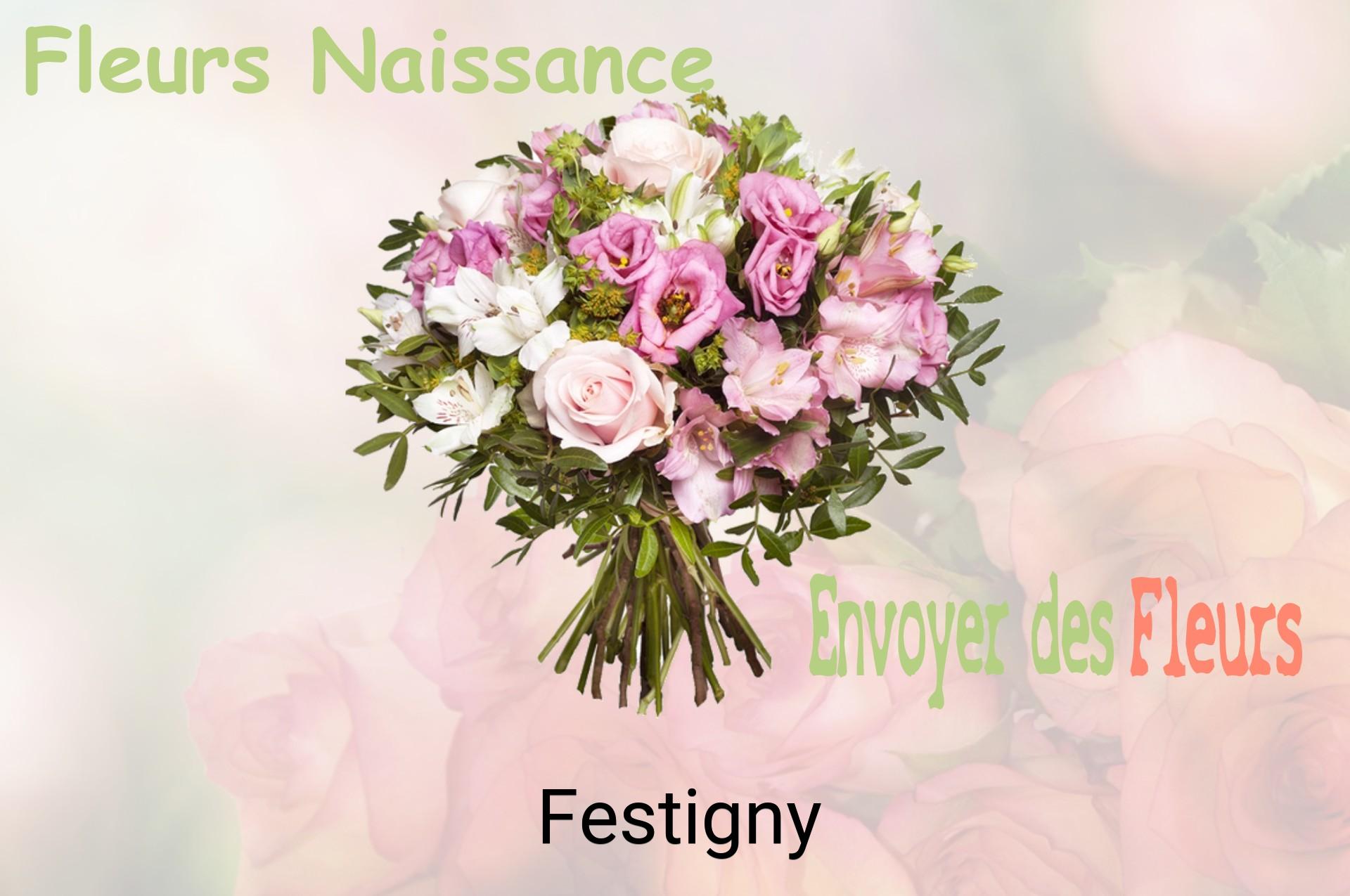 Bouquet de fleurs de naissance livré à Festigny